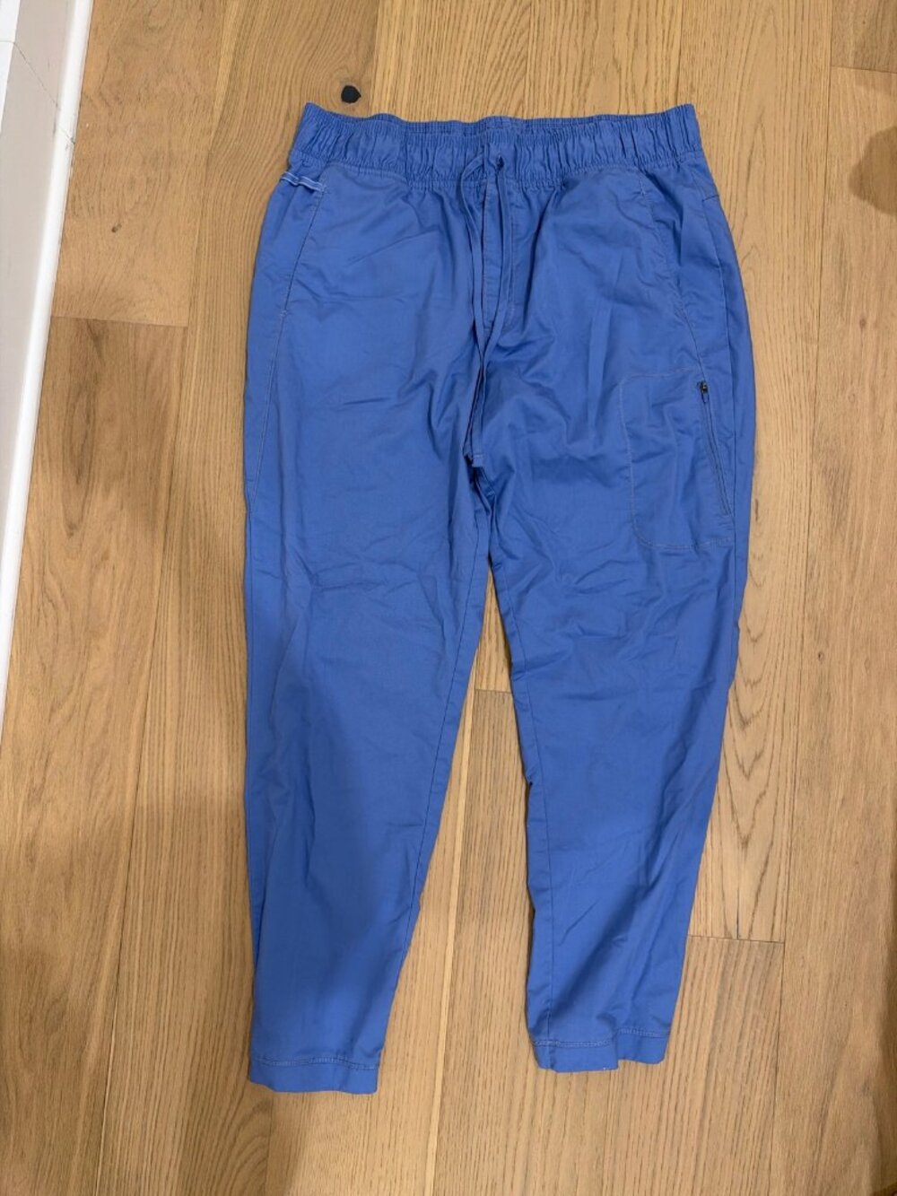 Cherokee Workwear Mens Scrub Pants XL Light Blue Drawstring Jogger Cargo
